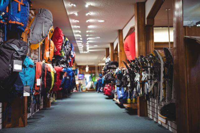 Sporting goods store