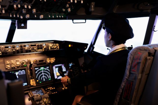 Airline cockpit